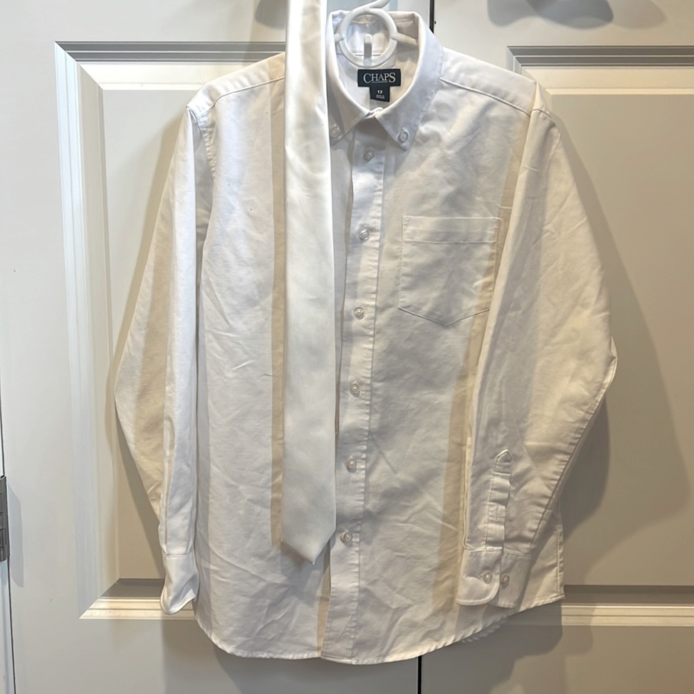 Boys White Dress Shirt Size 12